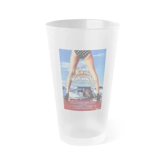 BIKINI CARWASH 1992 Movie Poster - Frosted Pint Glass 16oz 16oz Frosted - Go Mug Yourself