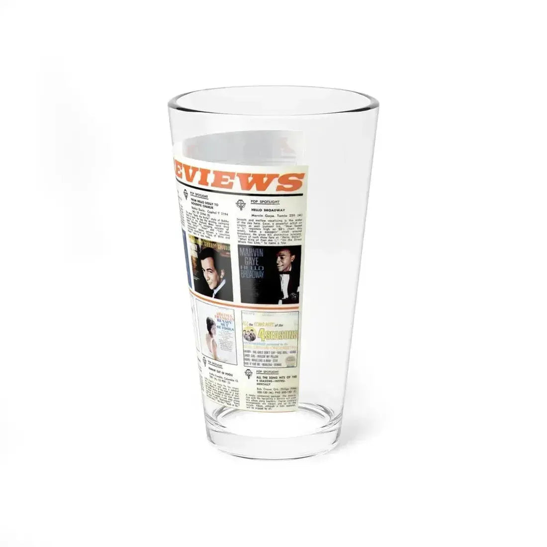 Billboard Album Reviews 1964 01 (Music Poster) Pint Glass 16oz - Go Mug Yourself