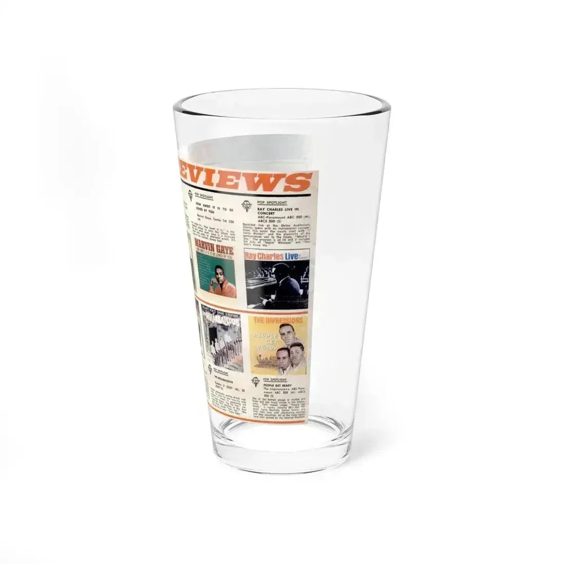 Billboard Album Reviews 1965 01 (Music Poster) Pint Glass 16oz - Go Mug Yourself