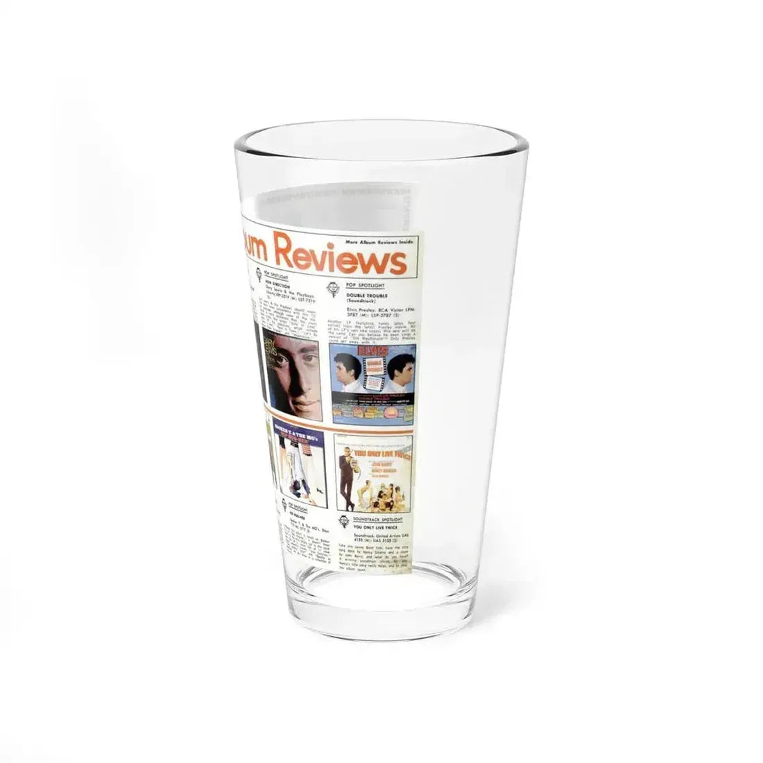 Billboard Album Reviews 1967 02 (Music Poster) Pint Glass 16oz - Go Mug Yourself