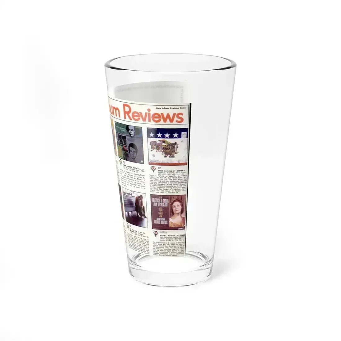 Billboard Album Reviews 1967 07 (Music Poster) Pint Glass 16oz - Go Mug Yourself