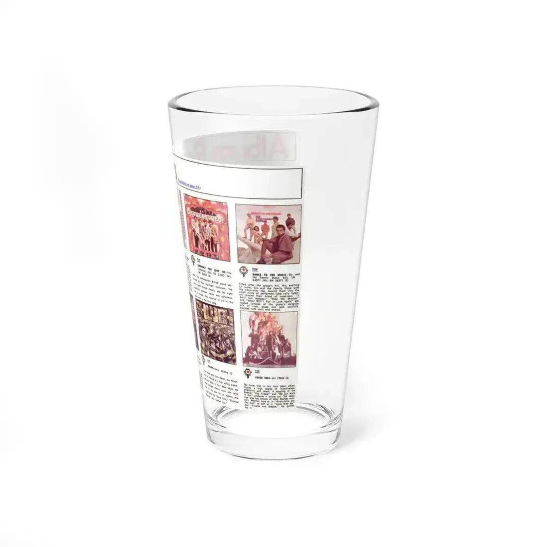 Billboard Album Reviews 1968 01 (Music Poster) Pint Glass 16oz - Go Mug Yourself