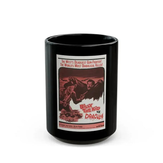 BILLY THE KID VS DRACULA 1966 Movie Poster - Black Coffee Mug 15oz - Go Mug Yourself