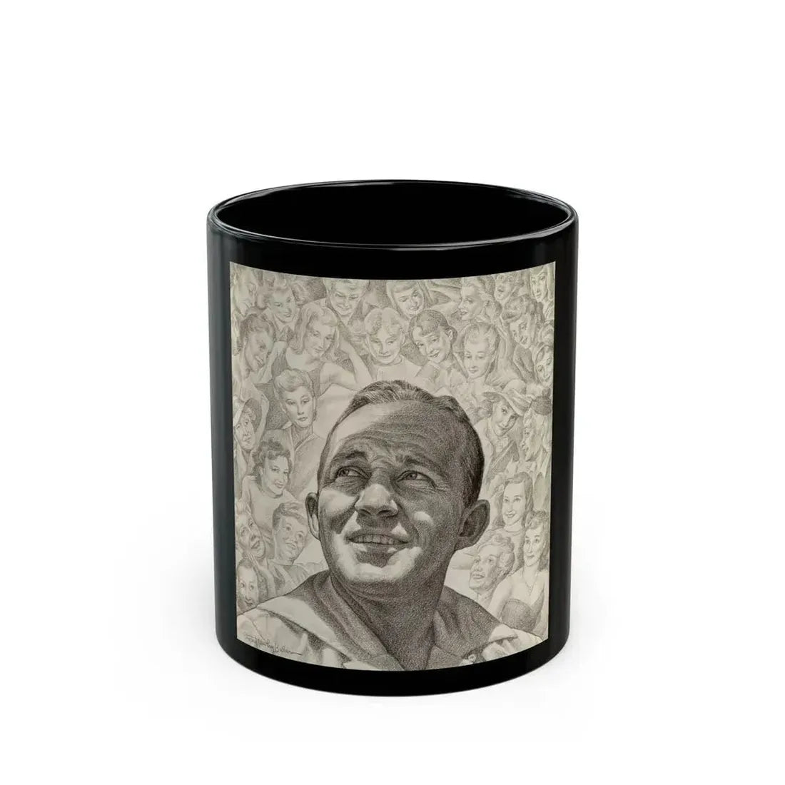 Bing Crosby, Time magazine cover, April 7, 1941 - Black Coffee Mug 11oz - Go Mug Yourself