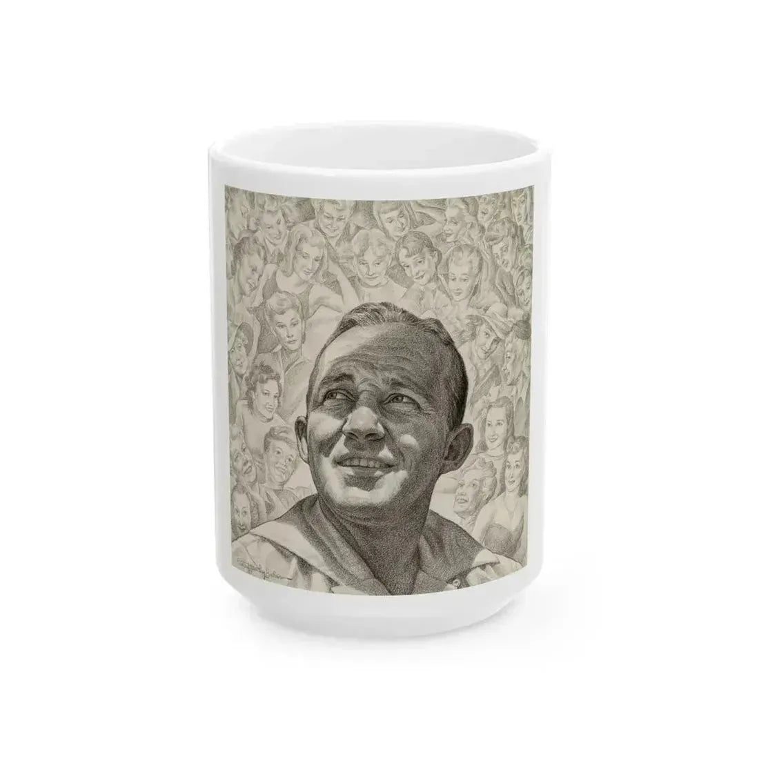 Bing Crosby, Time magazine cover, April 7, 1941 - White Coffee Mug 15oz - Go Mug Yourself