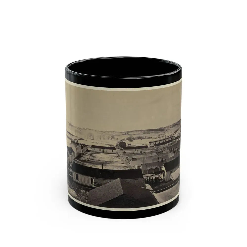 Bird's-Eye View Of Sickel Hospital, Alexandria, Va. (U.S. Civil War) Black Coffee Mug 11oz - Go Mug Yourself