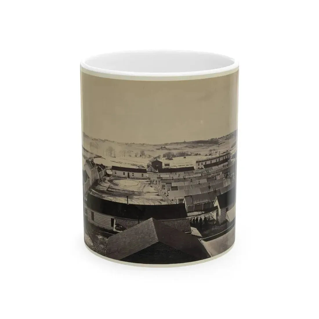 Bird's-Eye View Of Sickel Hospital, Alexandria, Va. (U.S. Civil War) White Coffee Mug 11oz - Go Mug Yourself