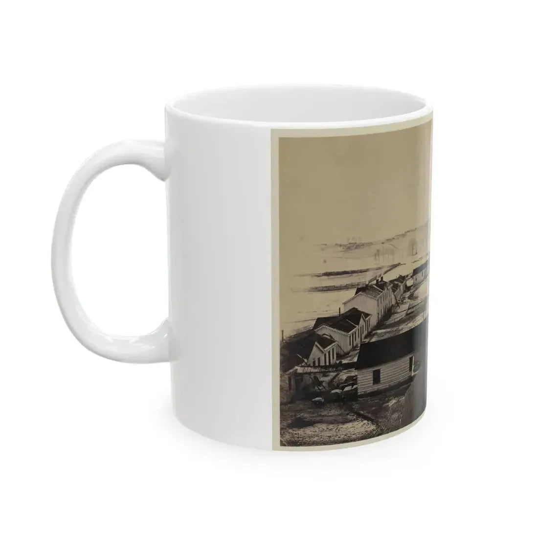Bird's-Eye View Of Sickel Hospital, Alexandria, Va. (U.S. Civil War) White Coffee Mug - Go Mug Yourself