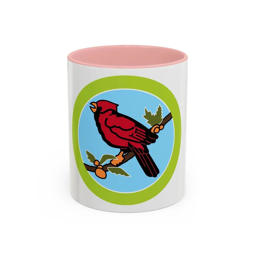 Bird Study (Boy Scout Merit Badge) Accent Coffee Mug 11oz Pink - Go Mug Yourself
