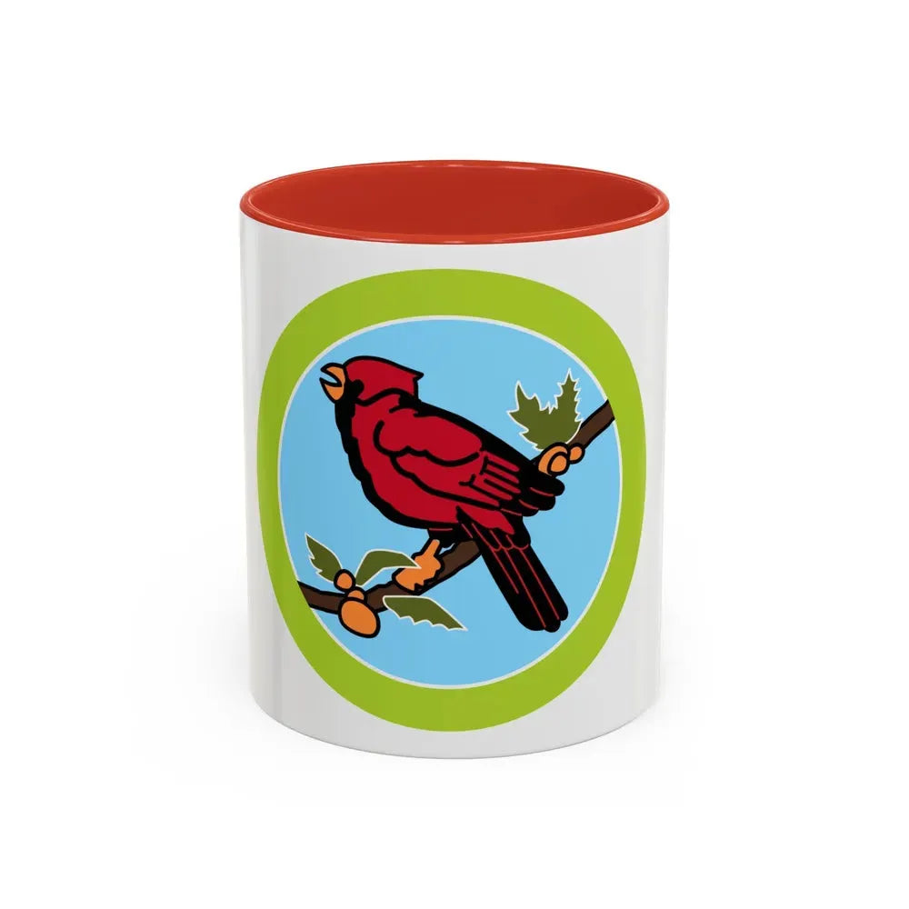 Bird Study (Boy Scout Merit Badge) Accent Coffee Mug 11oz Red - Go Mug Yourself