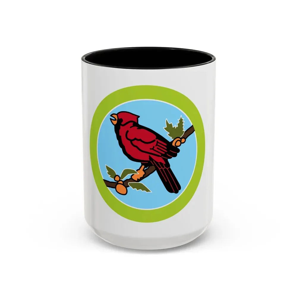 Bird Study (Boy Scout Merit Badge) Accent Coffee Mug 15oz Black - Go Mug Yourself