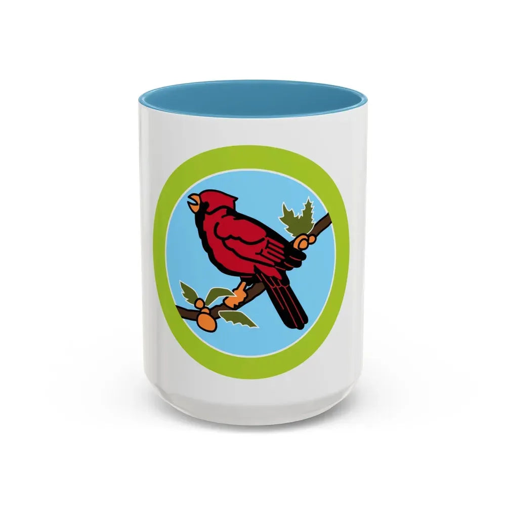 Bird Study (Boy Scout Merit Badge) Accent Coffee Mug 15oz Light Blue - Go Mug Yourself
