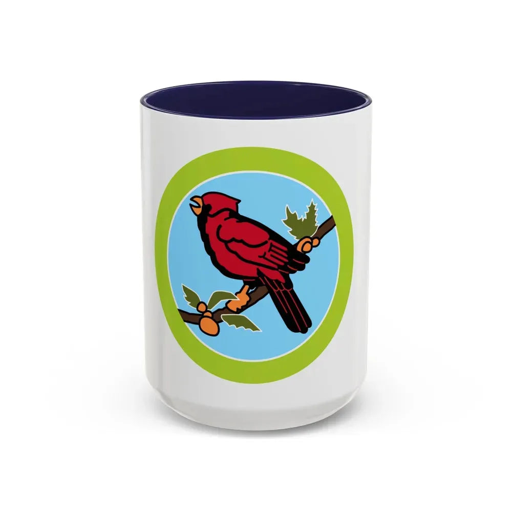 Bird Study (Boy Scout Merit Badge) Accent Coffee Mug 15oz Navy - Go Mug Yourself