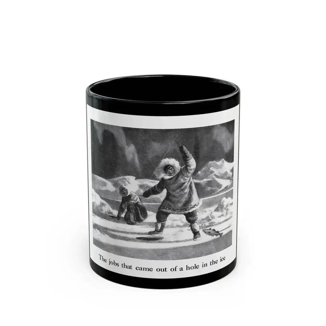Birds Eye advertisement, The American Weekly, August 26, 1945 - Black Coffee Mug 11oz - Go Mug Yourself