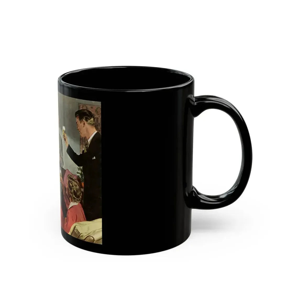 Birthday Party For Dad, 1949 - Black Coffee Mug - Go Mug Yourself