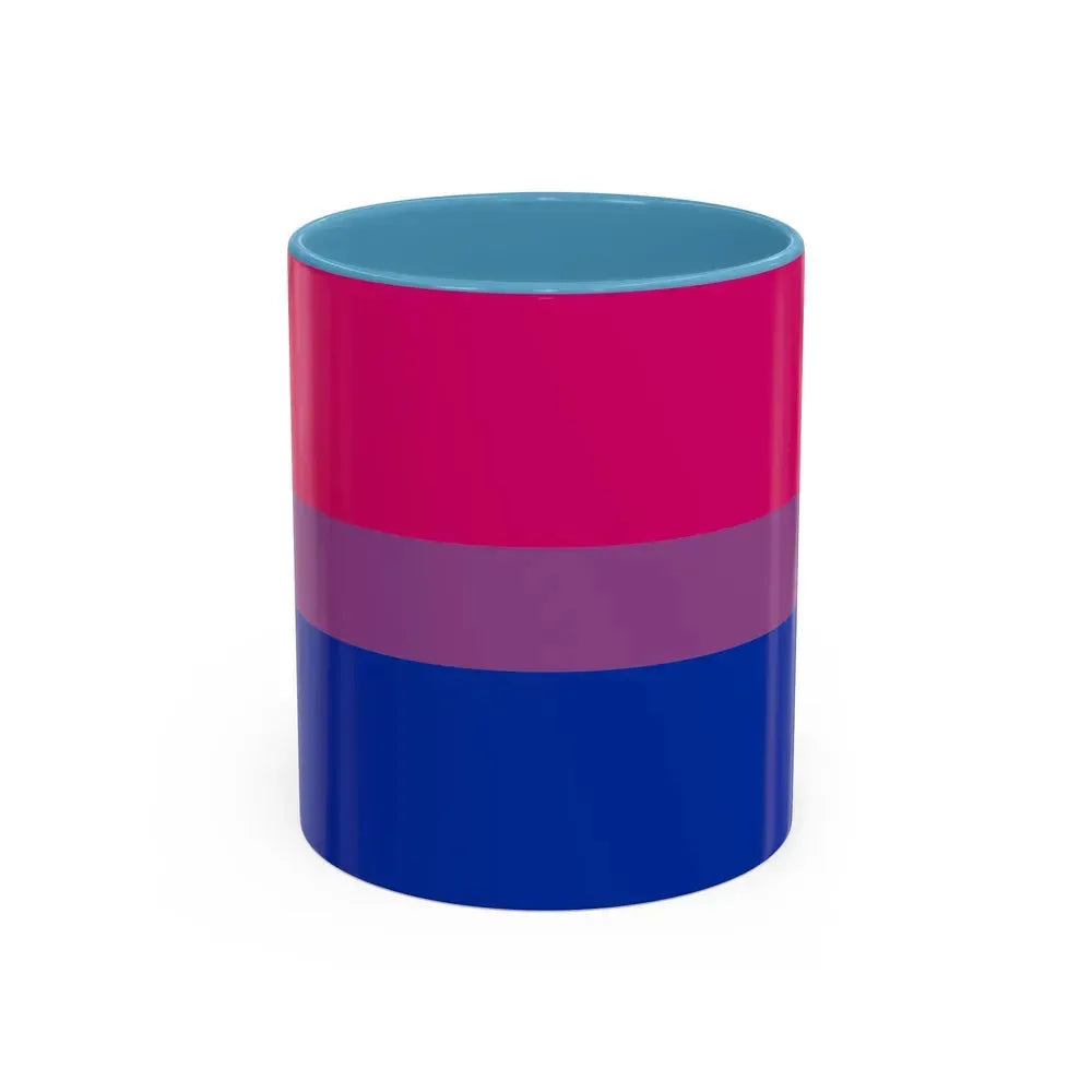 Bisexual Pride Flag - Accent Coffee Mug 11oz Light Blue - Go Mug Yourself
