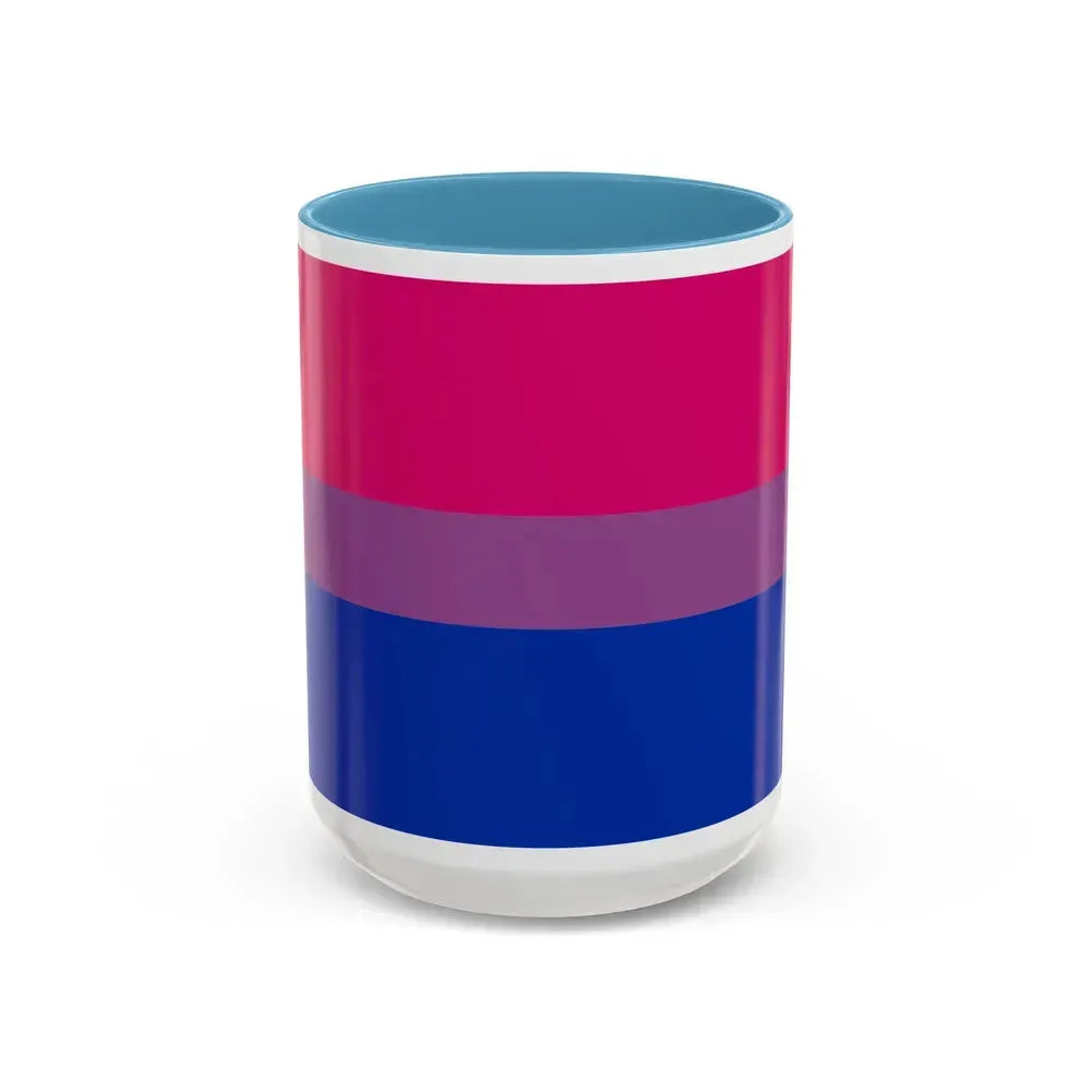 Bisexual Pride Flag - Accent Coffee Mug 15oz Light Blue - Go Mug Yourself