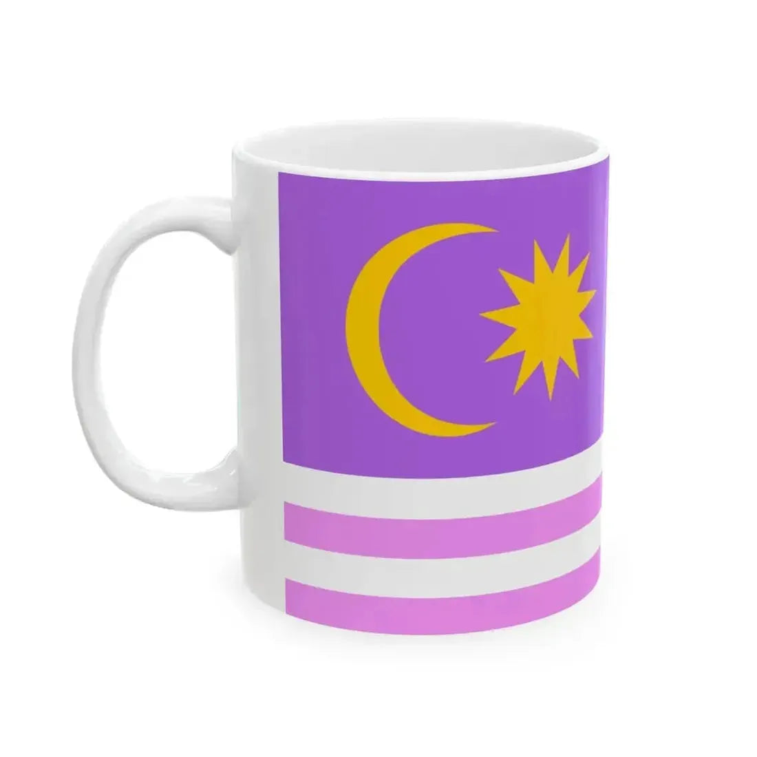 Bisexual-pride Flag of Malaya (Malaysia) White Coffee Mug - Go Mug Yourself