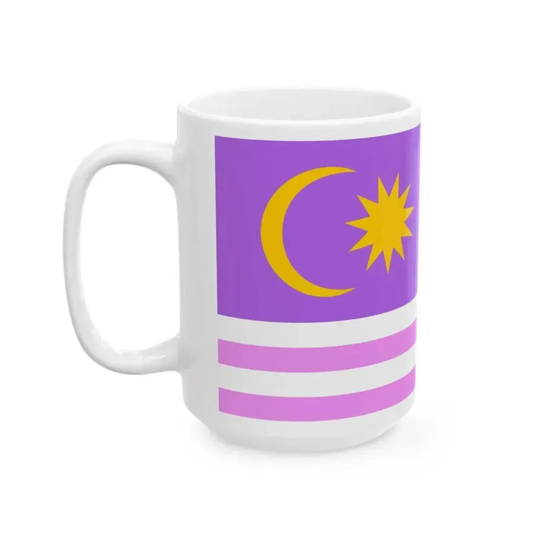 Bisexual-pride Flag of Malaya (Malaysia) White Coffee Mug - Go Mug Yourself