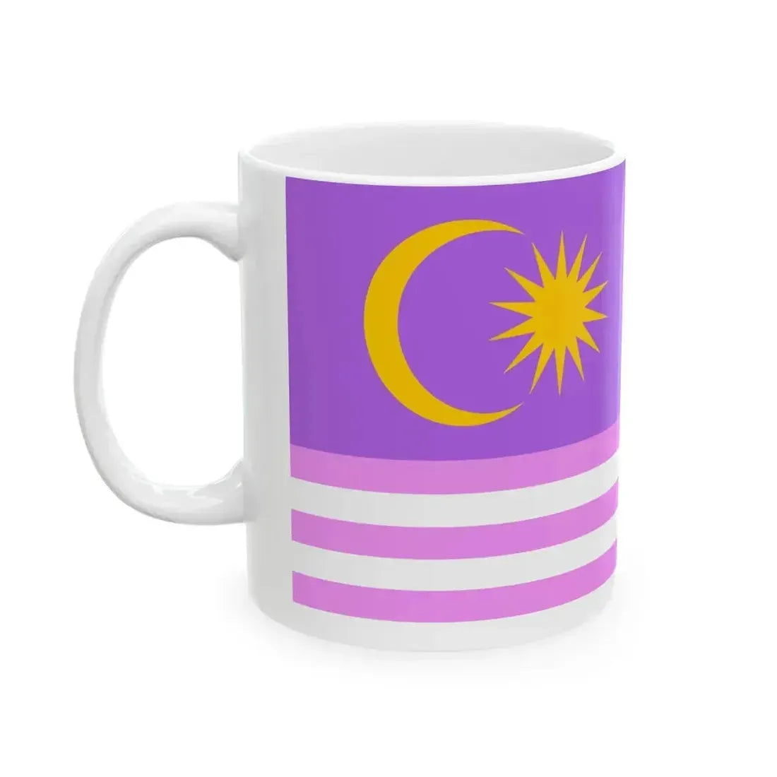 Bisexual-pride Flag of Malaysia (Malaysia) White Coffee Mug - Go Mug Yourself
