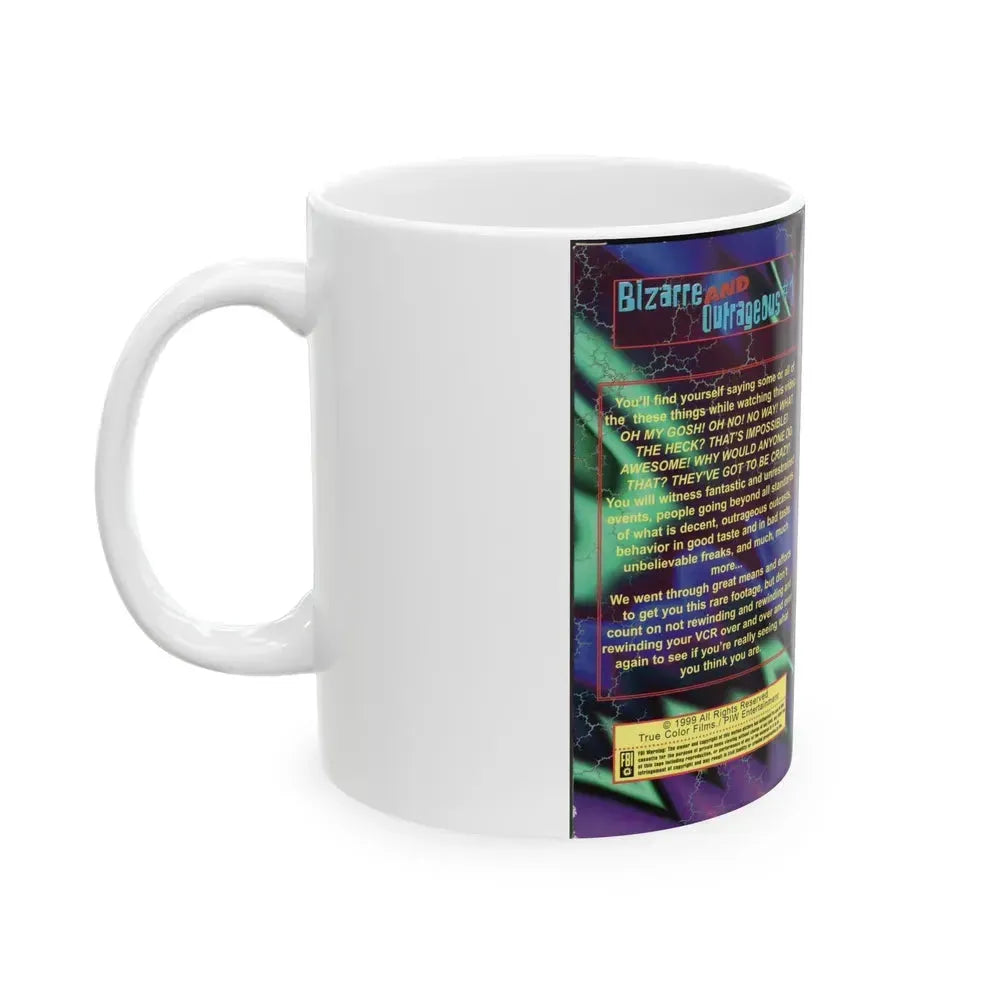 BIZARRE AND OUTRAGEOUS VOLUME 1 (VHS COVER) - White Coffee Mug - Go Mug Yourself