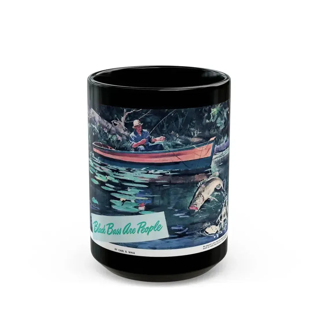 Black Bass Are People, True Magazine, September 1946 - Black Coffee Mug 15oz - Go Mug Yourself