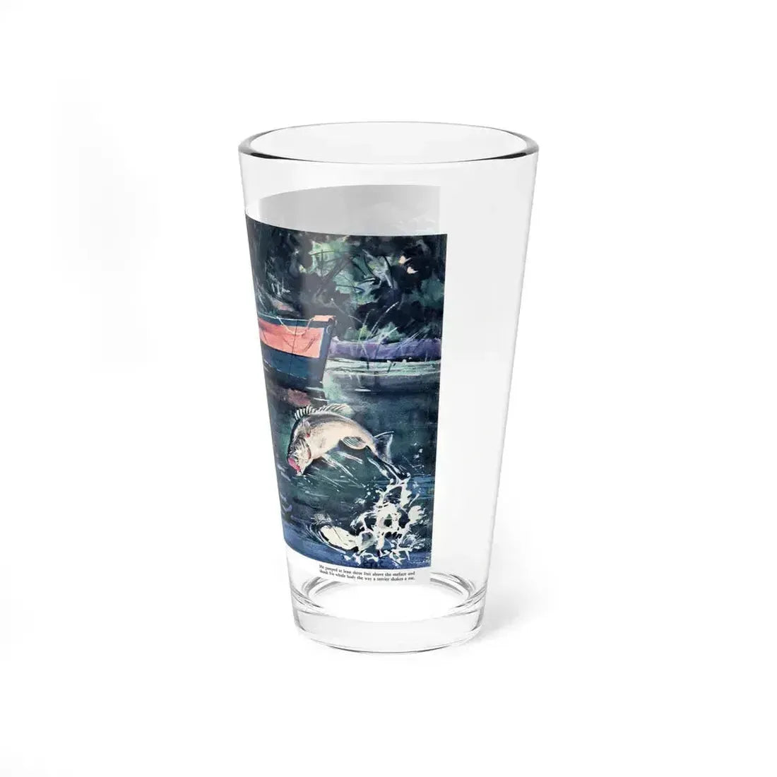 Black Bass Are People, True Magazine, September 1946 (Magazine Illustration) Pint Glass 16oz - Go Mug Yourself