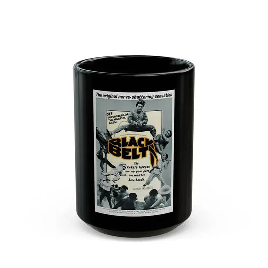 BLACK BELT 1973 Movie Poster - Black Coffee Mug 15oz - Go Mug Yourself