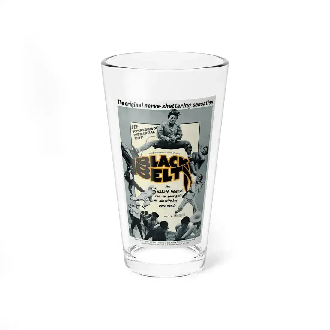 BLACK BELT 1973 Movie Poster - Pint Glass 16oz 16oz - Go Mug Yourself
