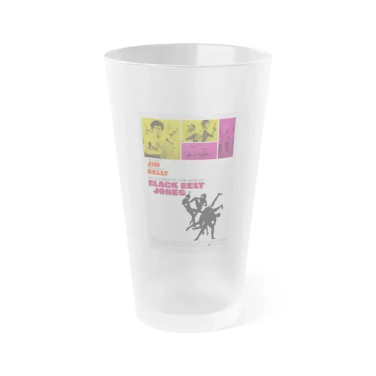 BLACK BELT JONES 1974 Movie Poster - Frosted Pint Glass 16oz 16oz Frosted - Go Mug Yourself