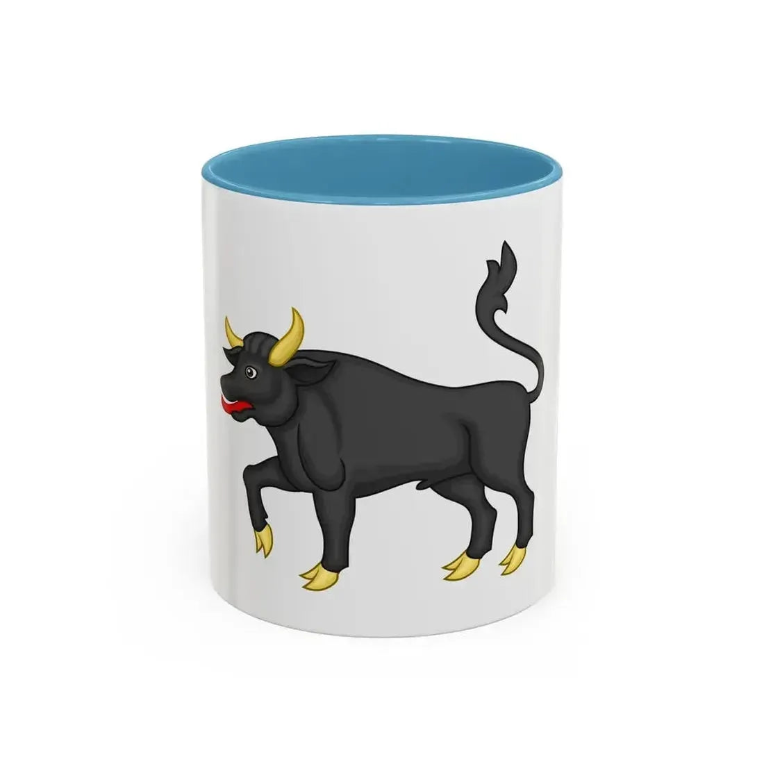 Black Bull of Clarence Badge of Edward IV - Accent Coffee Mug 11oz Light Blue - Go Mug Yourself
