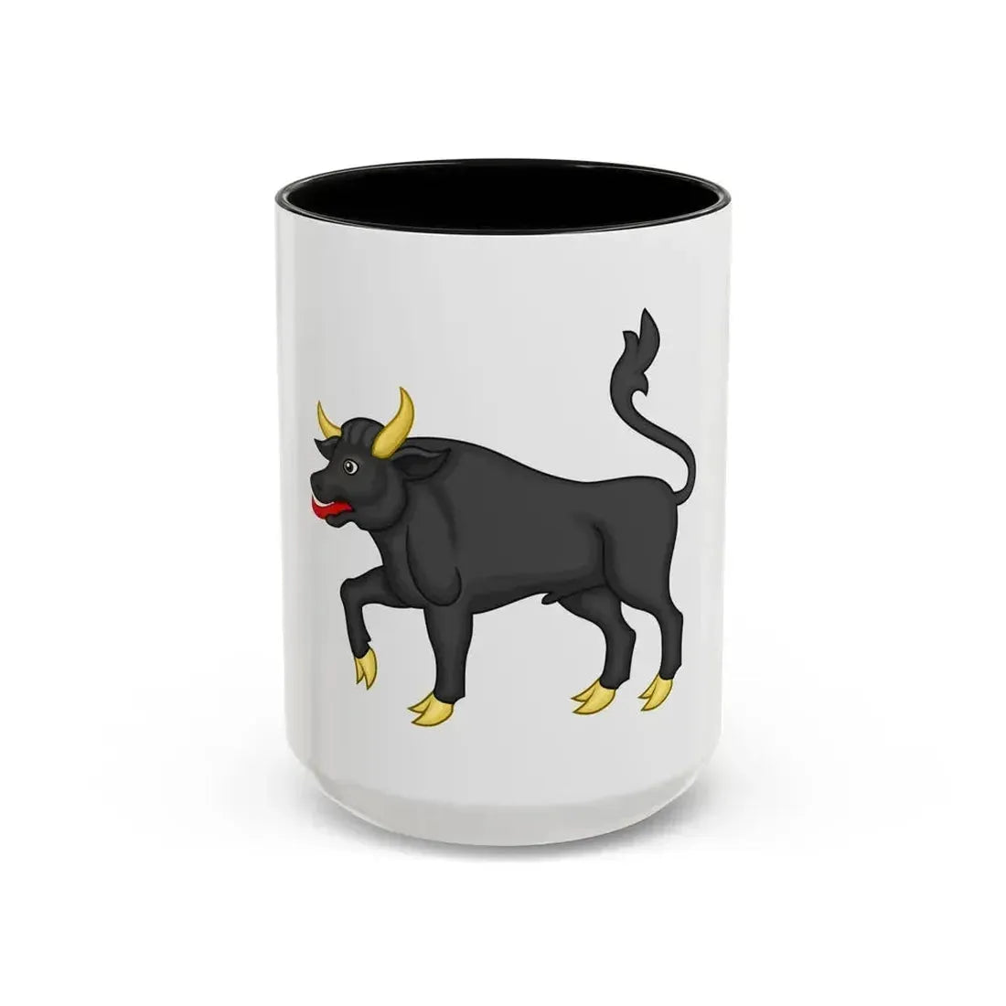 Black Bull of Clarence Badge of Edward IV - Accent Coffee Mug 15oz Black - Go Mug Yourself