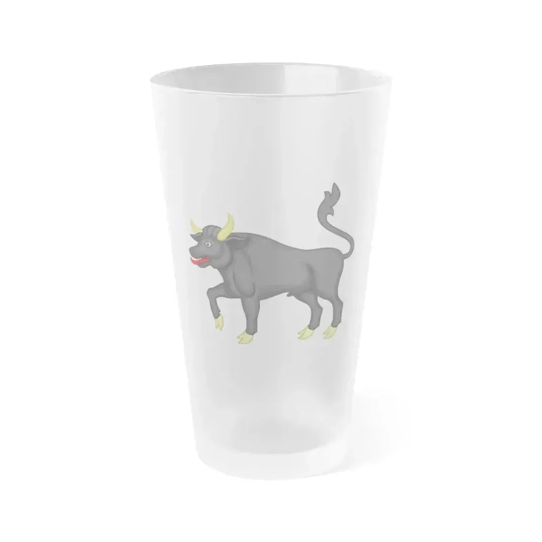 Black Bull of Clarence Badge of Edward IV - Frosted Pint Glass 16oz 16oz Frosted - Go Mug Yourself