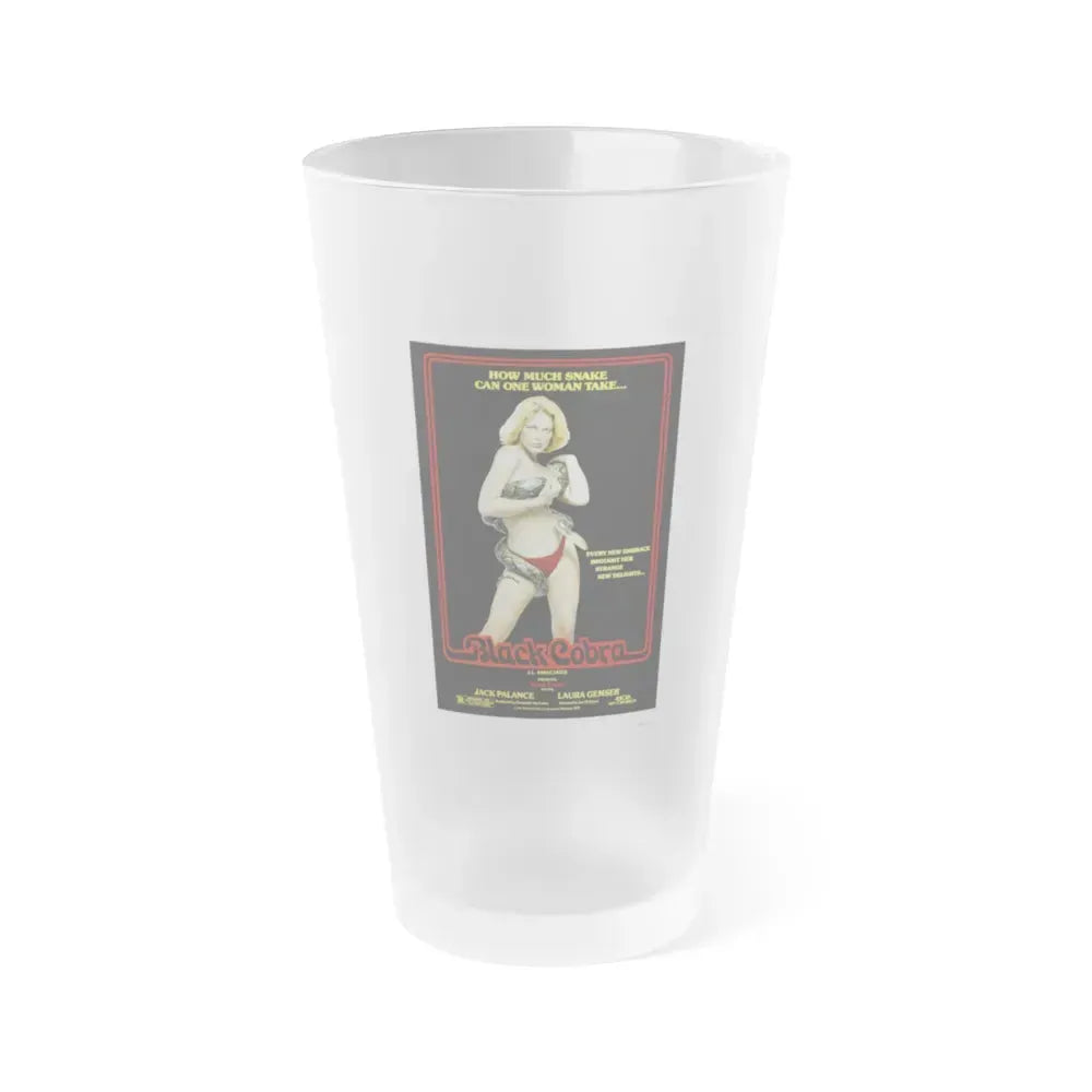 BLACK COBRA 1976 Movie Poster - Frosted Pint Glass 16oz 16oz Frosted - Go Mug Yourself