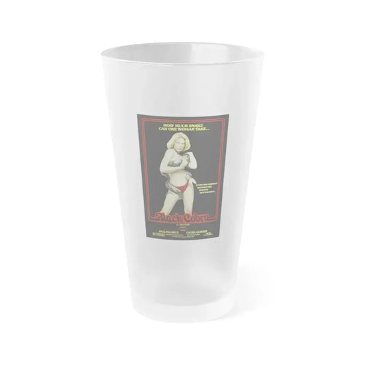 BLACK COBRA 1976 Movie Poster - Frosted Pint Glass 16oz 16oz Frosted - Go Mug Yourself
