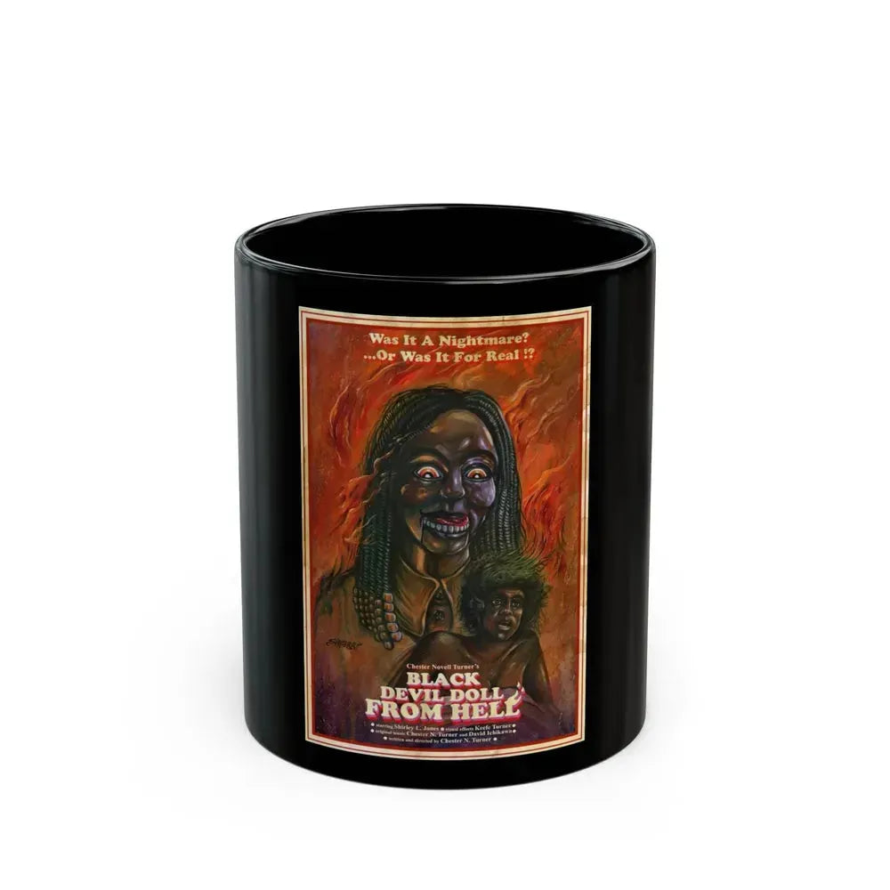 BLACK DEVIL DOLL FROM HELL 1984 Movie Poster - Black Coffee Mug 11oz - Go Mug Yourself