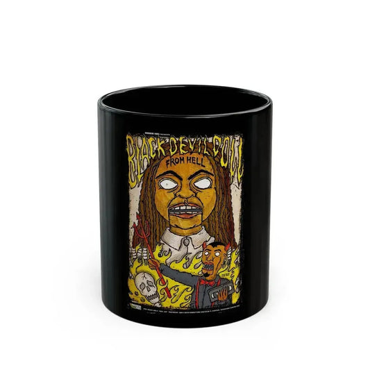 BLACK DEVIL DOLL FROM HELL (RERELEASE) 1984 Movie Poster - Black Coffee Mug 11oz - Go Mug Yourself