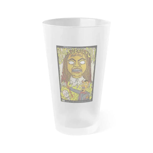 BLACK DEVIL DOLL FROM HELL (RERELEASE) 1984 Movie Poster - Frosted Pint Glass 16oz 16oz Frosted - Go Mug Yourself