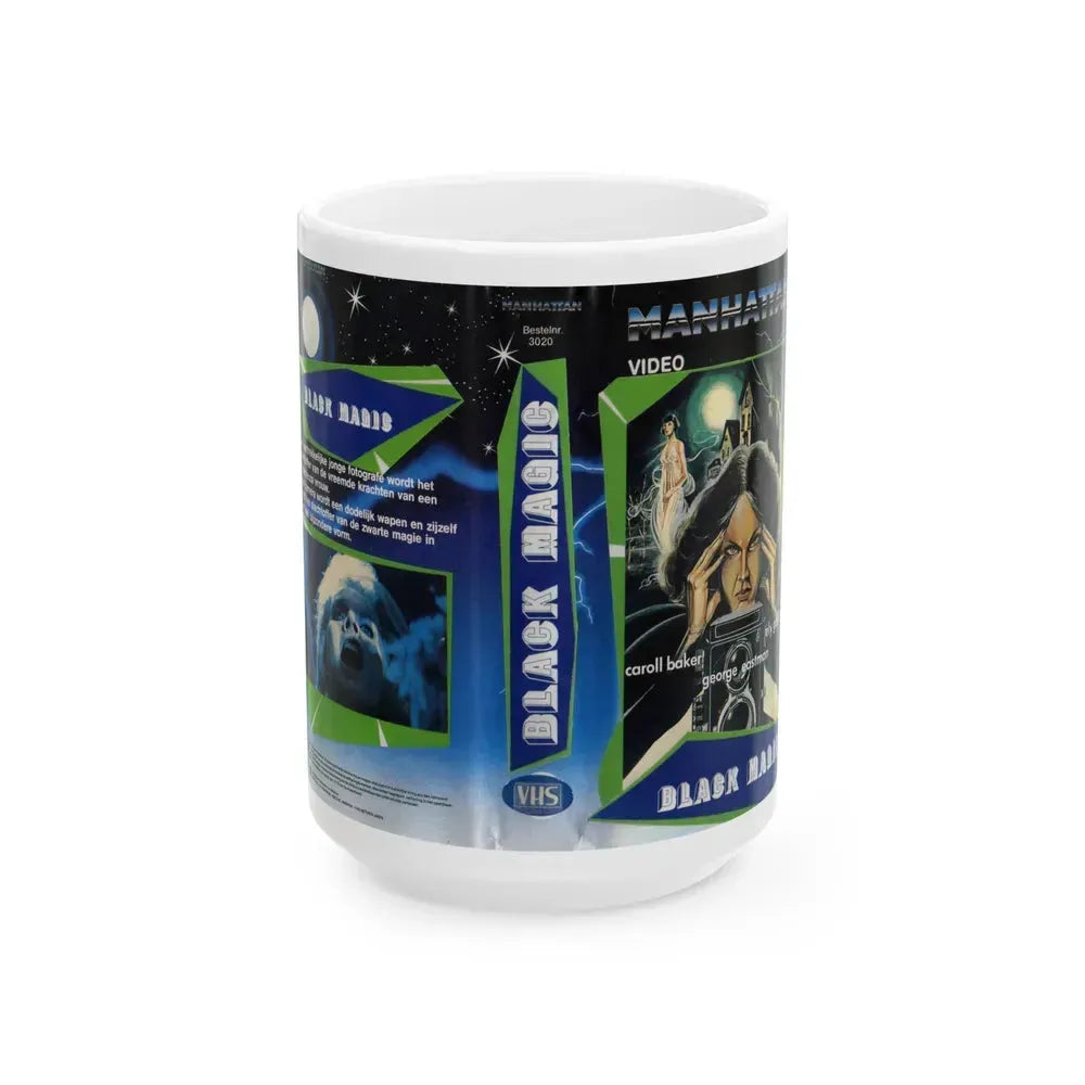 BLACK MAGIC (VHS COVER) - White Coffee Mug 15oz - Go Mug Yourself