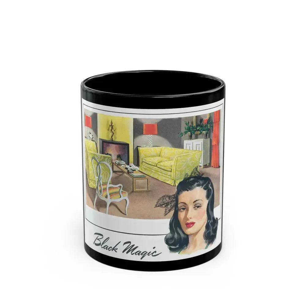 Black Magic Woman advertisement, 1941 - Black Coffee Mug 11oz - Go Mug Yourself