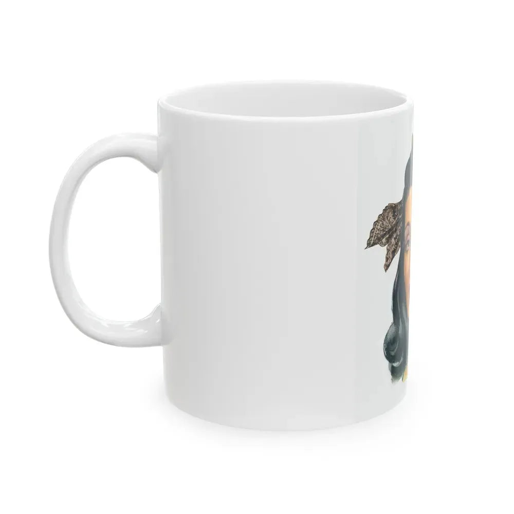 Black Magic Woman advertisement, 1941_ detail - White Coffee Mug - Go Mug Yourself