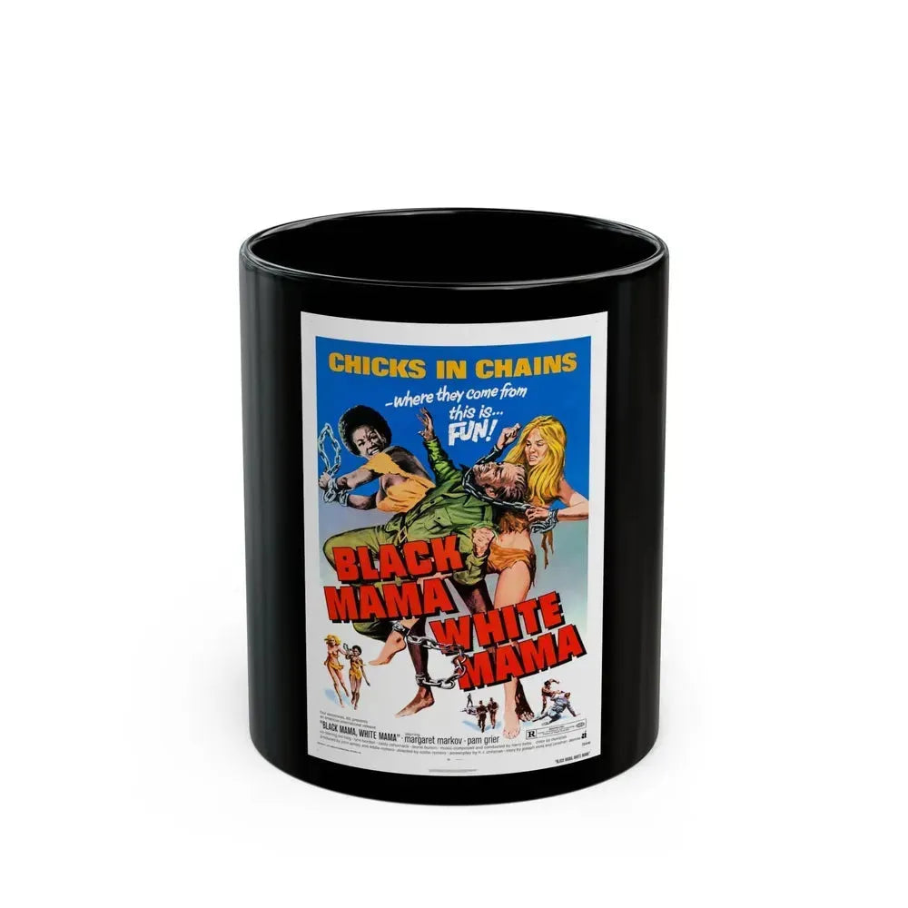 BLACK MAMA WHITE MAMA 1973 Movie Poster - Black Coffee Mug 11oz - Go Mug Yourself
