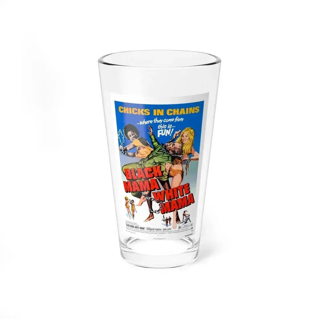 BLACK MAMA WHITE MAMA 1973 Movie Poster - Pint Glass 16oz 16oz - Go Mug Yourself