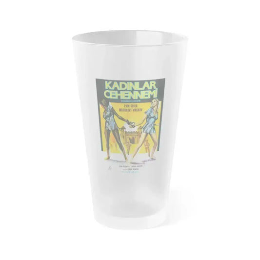 BLACK MAMA WHITE MAMA (TURKISH) 1973 Movie Poster - Frosted Pint Glass 16oz 16oz Frosted - Go Mug Yourself