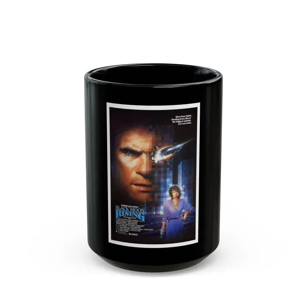 BLACK MOON RISING 1986 Movie Poster - Black Coffee Mug 15oz - Go Mug Yourself