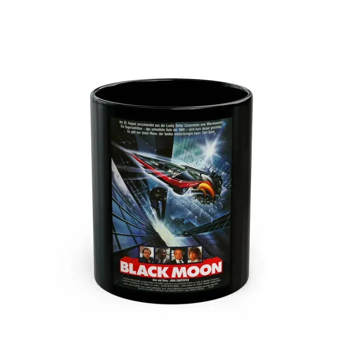 BLACK MOON RISING (GERMAN) 1986 Movie Poster - Black Coffee Mug 11oz - Go Mug Yourself