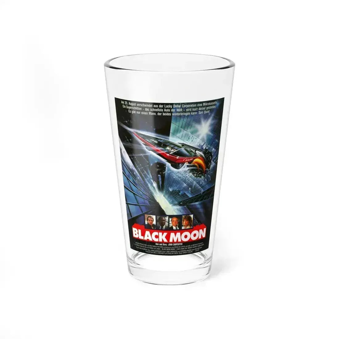 BLACK MOON RISING (GERMAN) 1986 Movie Poster - Pint Glass 16oz 16oz - Go Mug Yourself