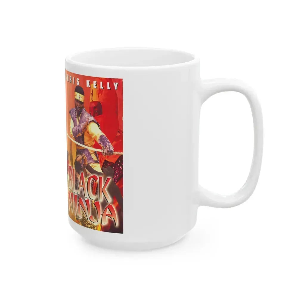 BLACK NINJA (VHS COVER) - White Coffee Mug - Go Mug Yourself