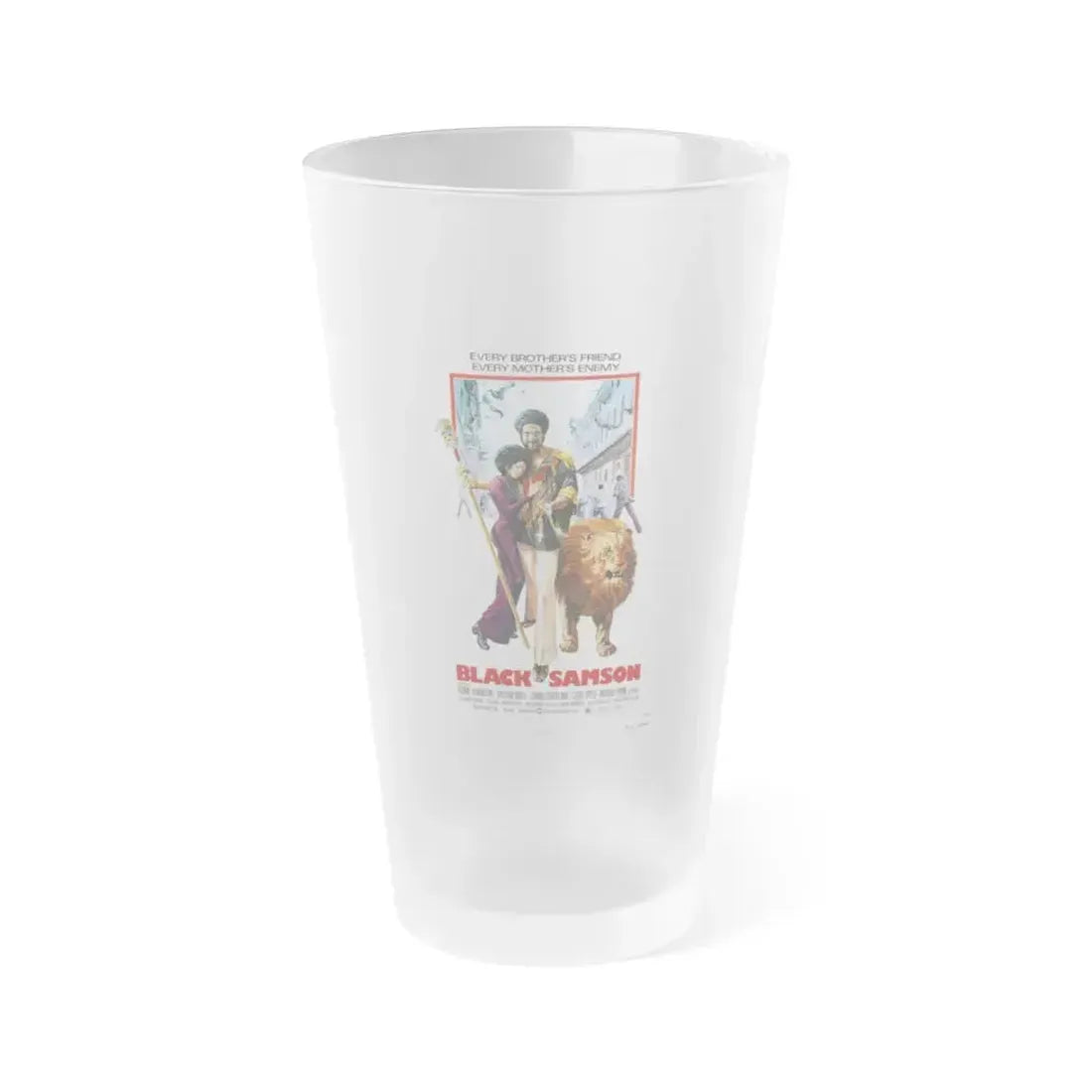 BLACK SAMSON 1974 Movie Poster - Frosted Pint Glass 16oz 16oz Frosted - Go Mug Yourself