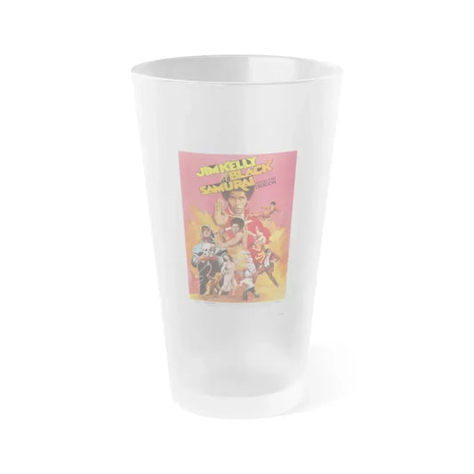 BLACK SAMURAI 1977 Movie Poster - Frosted Pint Glass 16oz 16oz Frosted - Go Mug Yourself